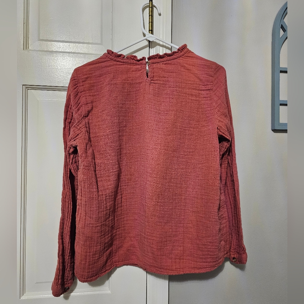 Sonoma Women's Terracotta Long Sleeve Blouse - Picture 5 of 6